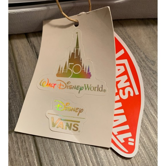 Disney World Vans 50th Anniversary Mickey Mouse Men's 10 Slip On Blue Shoes NWT - Picture 9 of 11